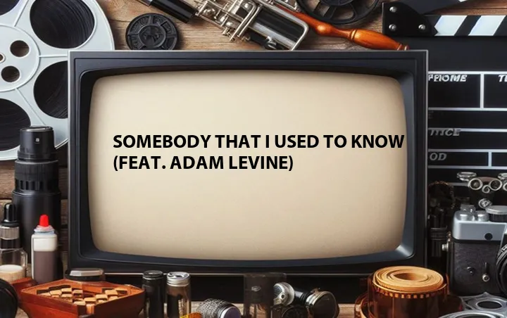 Somebody That I Used to Know (Feat. Adam Levine)