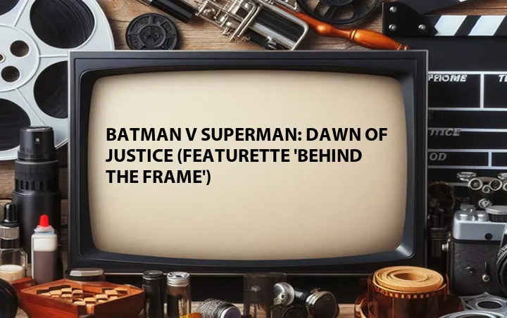 Batman v Superman: Dawn of Justice (Featurette 'Behind the Frame')