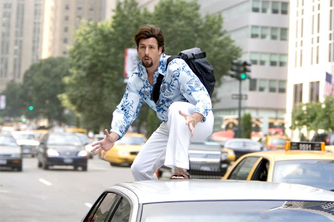 Bearded Adam Sandler in First You Don't Mess with the Zohan Still