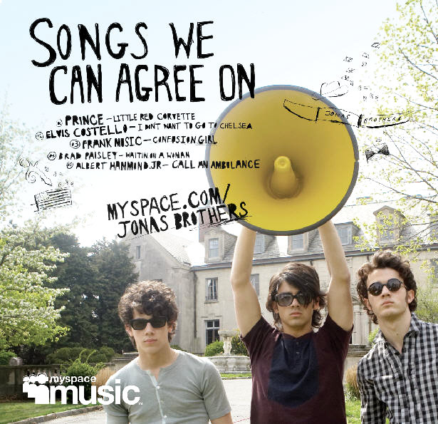 Jonas Brothers Stand for MySpace Music Advertisement