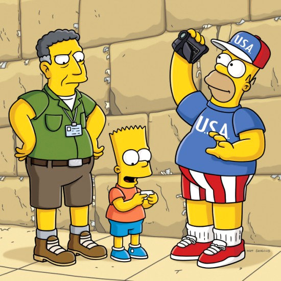 First Look of Sacha Baron Cohen on 'The Simpsons'