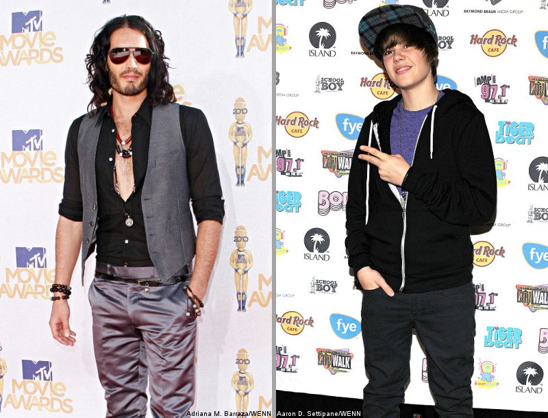 Russell Brand and Justin Bieber Are 'Worst Dressed Men in Showbiz'
