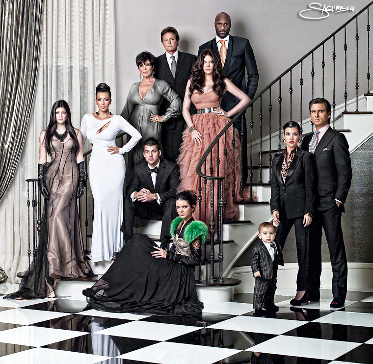 The Kardashians' Glamorous Christmas Card Photos