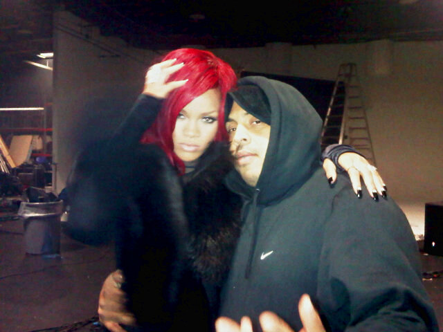 Picture: Rihanna on Kanye West's 'All of the Lights' Video Set