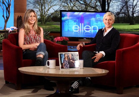 Video: Jennifer Aniston Tries Out Bra Vibrator With Ellen DeGeneres