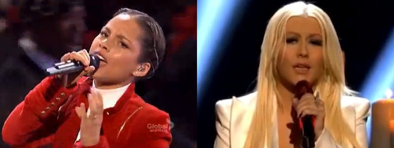 Alicia Keys and Christina Aguilera Rock the 2013 People's Choice Awards