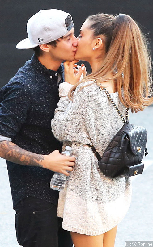 Ariana Grande Kissing Ex-Boyfriend Jai Brooks at iHeart Radio Music Awards