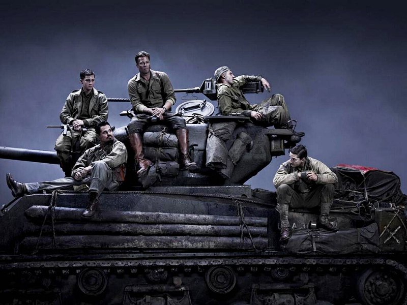 First Official Picture of Brad Pitt, Shia LaBeouf and Logan Lerman in 'Fury'