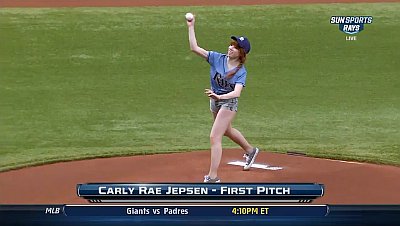 Carly Rae Jepsen Laughs Off Her Awful First Pitch at Baseball Game