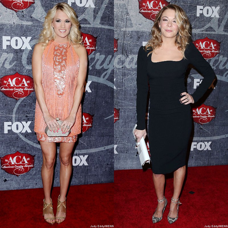 Carrie Underwood and LeAnn Rimes Dazzle on Red Carpet of 2012 American Country Awards