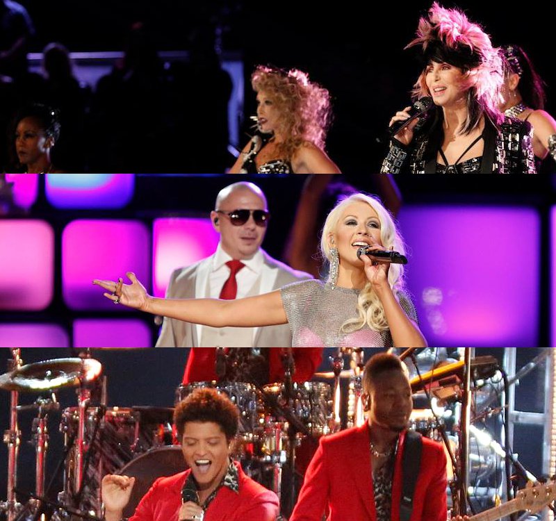 Cher, Christina Aguilera and Bruno Mars Perform on 'The Voice' Finale