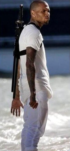 Chris Brown Channels His Inner Samurai for Video Shoot