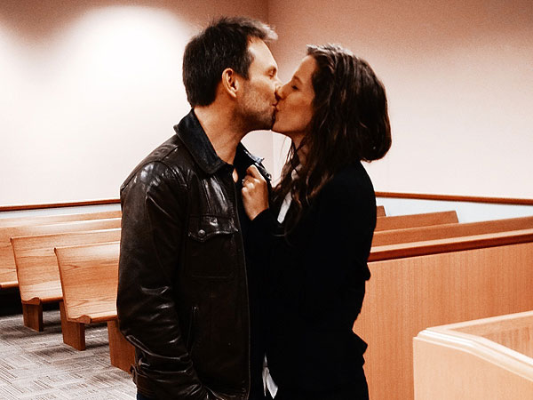 Christian Slater and Girlfriend Brittany Lopez Tie the Knot