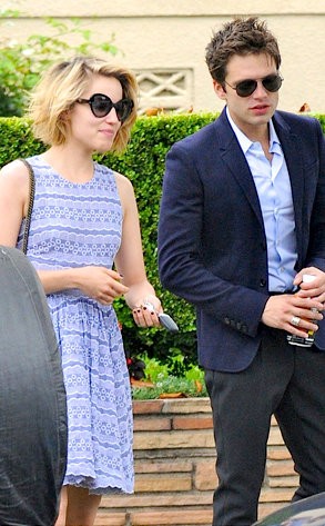 Dianna Agron Spotted Leaving Sebastian Stan's Apartment