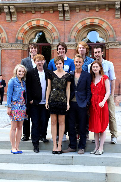 Emma Watson, Rupert Grint Go Black at 'Deathly Hallows: Part 2' London Photocall