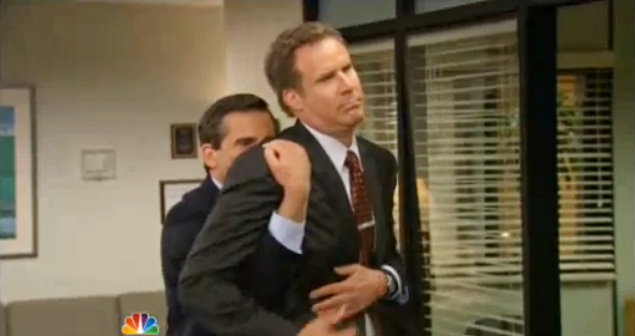 First Look at Will Ferrell on 'The Office' Has a Big Hug