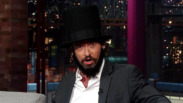 Hugh Jackman Sings Gettysburg Address on 'Letterman' to Sway Oscar Voters