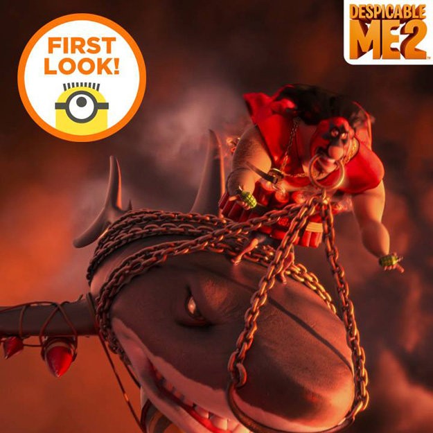 Teaser Image for 'Despicable Me 2': Super Villain El Macho Rides Flying Shark
