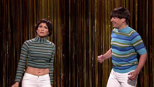 Video: Jennifer Lopez and Jimmy Fallon Fight Over Their Tight Pants on 'Tonight Show'