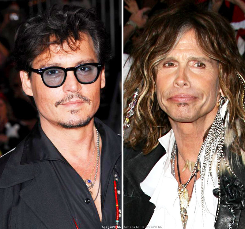 Johnny Depp Hitting Studio With Steven Tyler