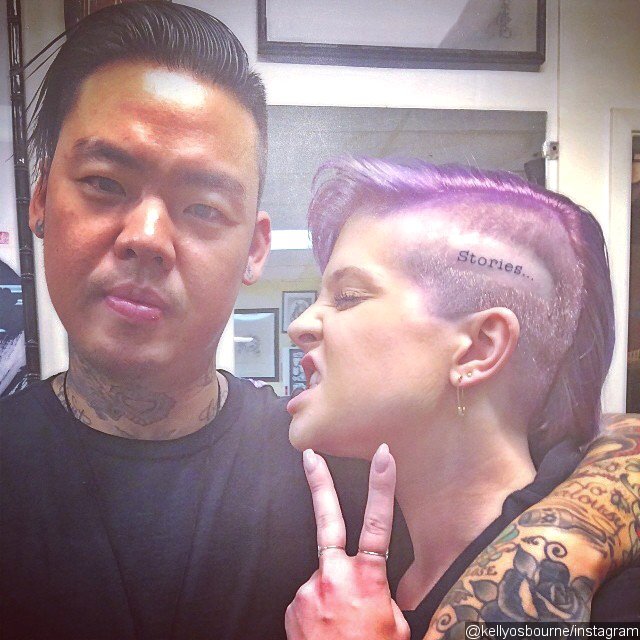 Kelly Osbourne Shows Off Her New Tattoo on Head