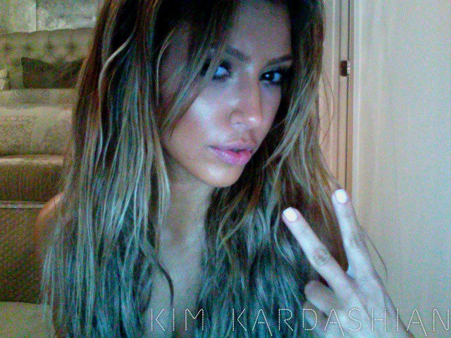 Kim Kardashian Missing Blonde Hair During Honeymoon With Kris Humphries