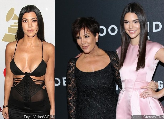 Kourtney Kardashian Ditches Her Bra on Lunch Date With Kris and Kendall Jenner