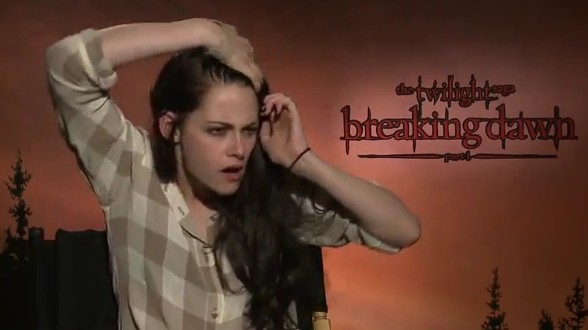 Kristen Stewart Doing Her Best Impression of Robert Pattinson