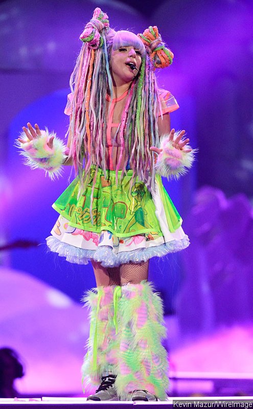 Lady GaGa Almost Bares All as She Changes Costume On Stage