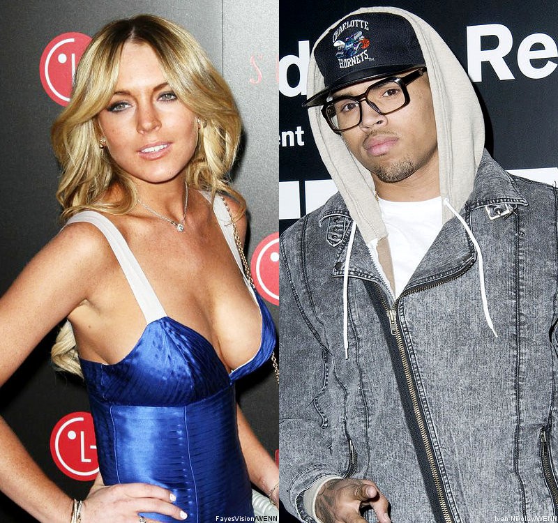 Lindsay Lohan Asking Chris Brown Out on Twitter