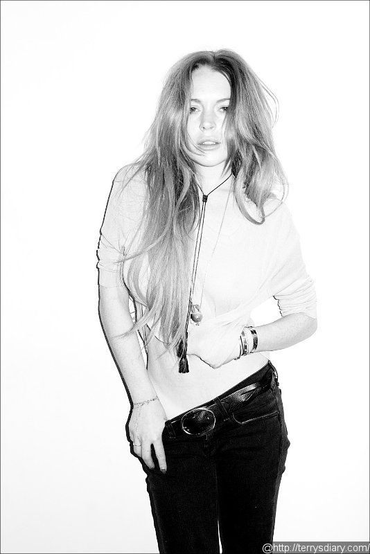Lindsay Lohan Flashes Midriff in New Terry Richardson Photoshoot