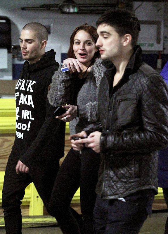 Lindsay Lohan Follows The Wanted to Boston, Makes Out With Max George After Concert