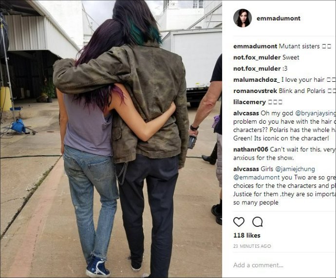 Photo: 'The Gifted' BTS Photos Offer New Look at Green-Haired Polaris