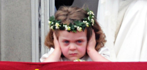 Pics: Prince William's Goddaughter Steals Attention During Royal Wedding Kiss