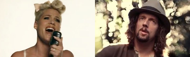 Video Premieres: Pink's 'Just Give Me a Reason', Jason Mraz's 'The Woman I Love'