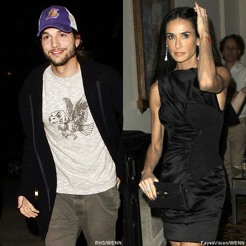 Report: Ashton Kutcher Monitoring Demi Moore's Crisis Very Closely