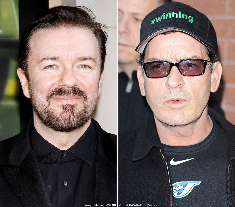 Ricky Gervais Stands Up for Charlie Sheen