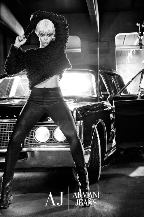 Rihanna Brings Edge to Her New Armani Jeans Ad