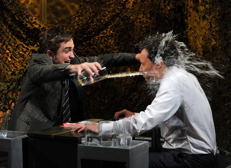 Video: Robert Pattinson Gets Wet in Water War With Jimmy Fallon