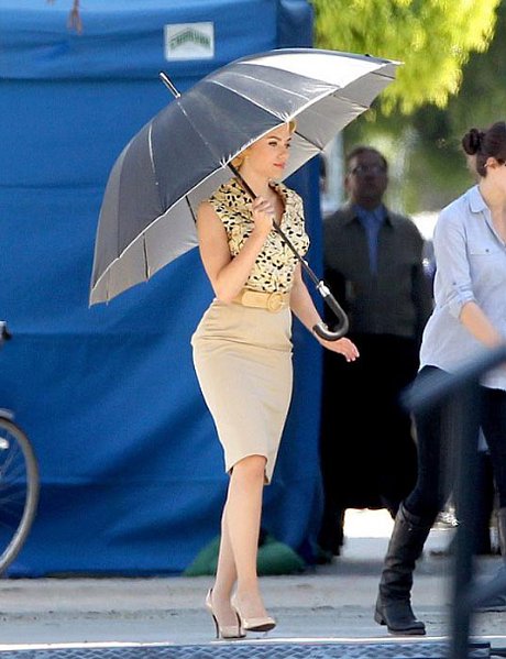 First Look at Scarlett Johansson as Janet Leigh on 'Hitchcock' Set