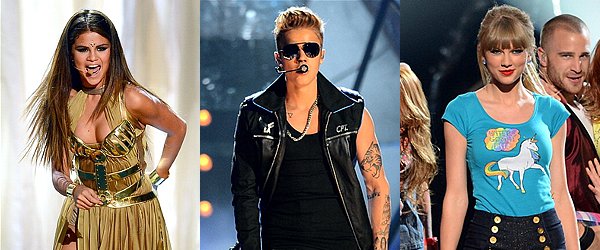 Selena Gomez, Justin Bieber, and Taylor Swift Perform at the 2013 Billboard Music Awards