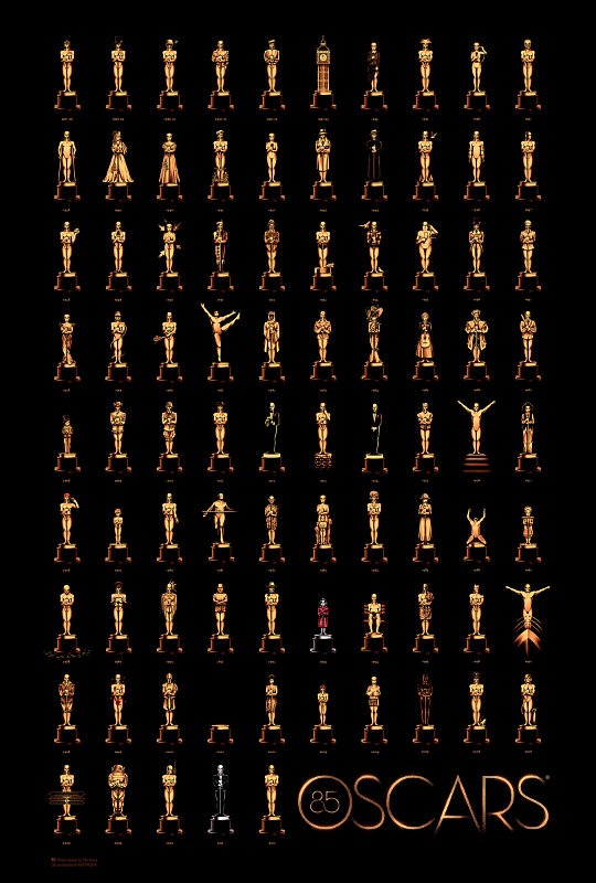 The Academy Releases Artistic 2013 Oscars Posters by Olly Moss