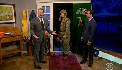 Tom Hanks Tricks Matt Damon Into Appearing on 'The Colbert Report'
