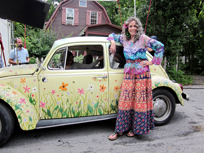 Jane Fonda's First Look as Hippie Grandmother in Woodstock Film