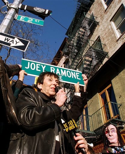 Joey Ramone's Commemorative Sign Moved Higher