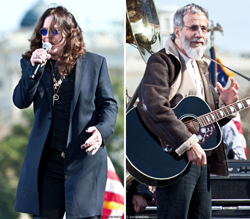 Ozzy Osbourne and Yusuf Islam Treat Protesters With Surprise Show