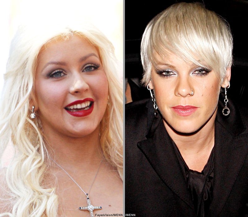 Christina Aguilera and Pink Talk About Baby on Radio Show