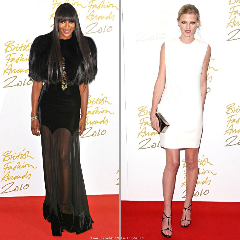 Naomi Campbell and Lara Stone Win at British Fashion Awards