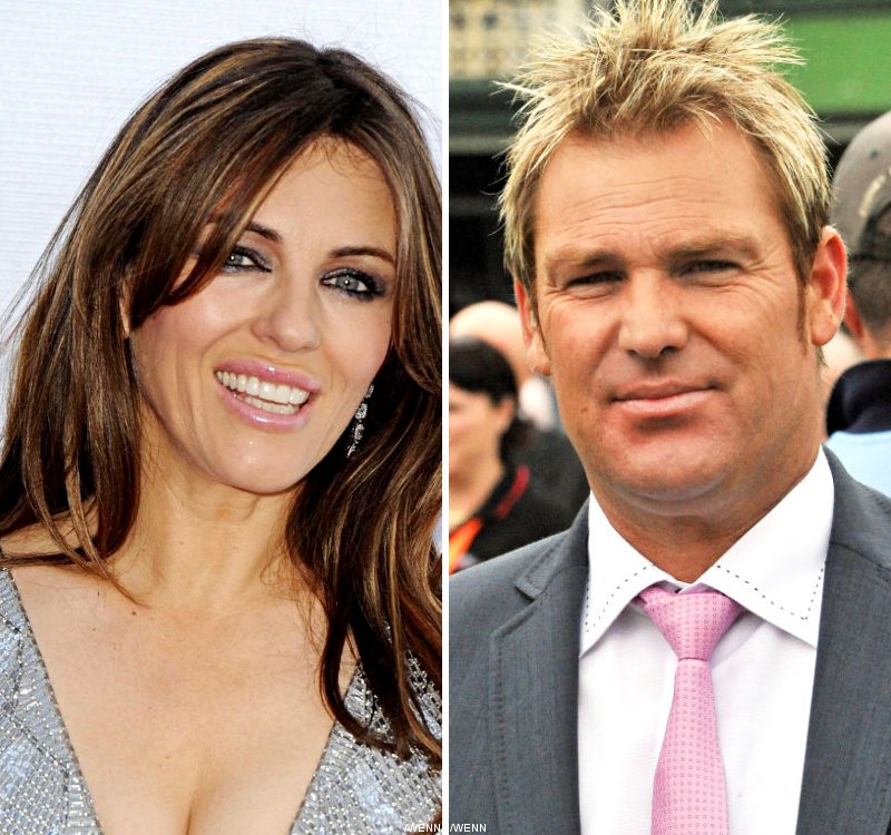 Elizabeth Hurley Kissed Shane Warne in Public