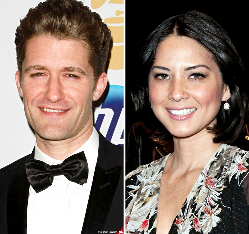Matthew Morrison and Olivia Munn Kissing and Touching